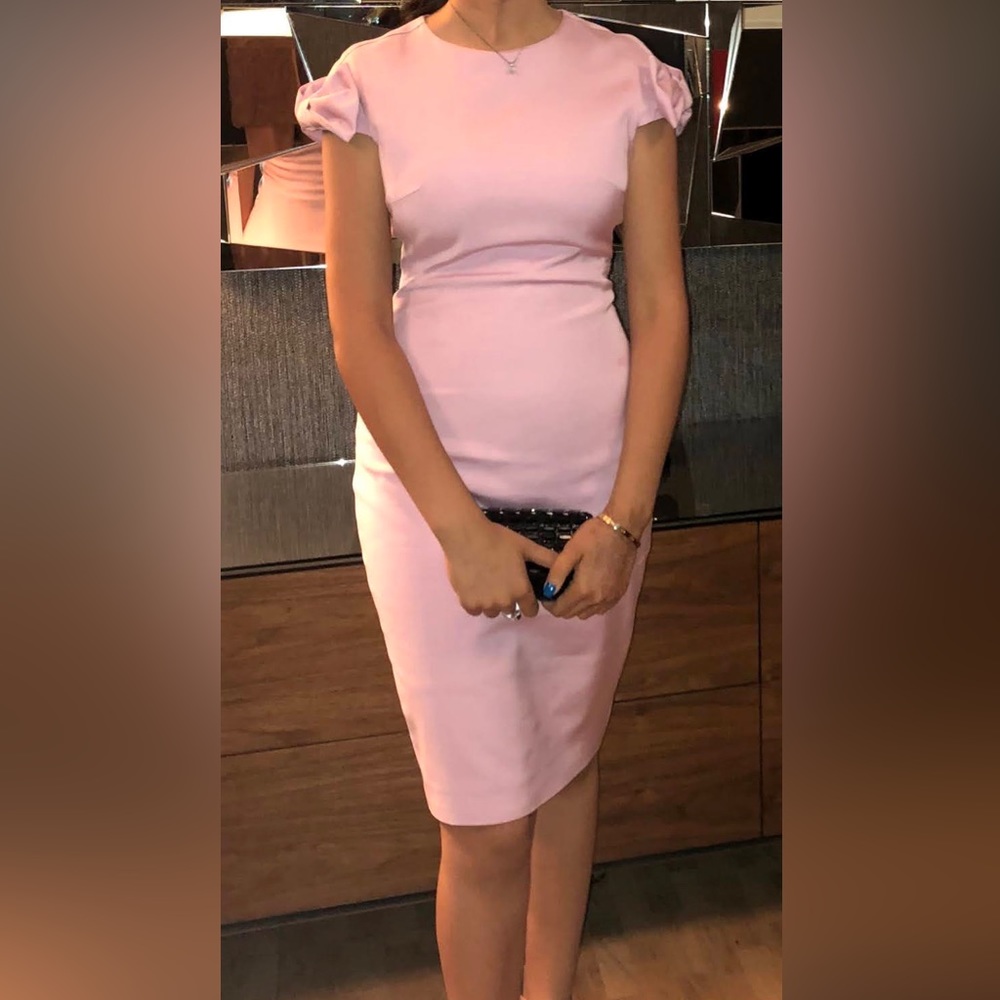 Ted Baker Pink Bodycon Dress Knee Length WORN ONCE